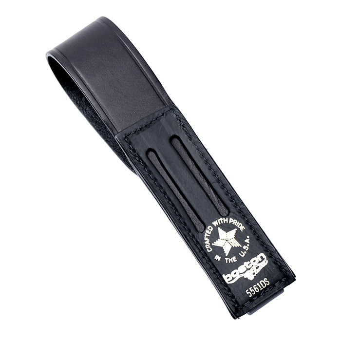 Boston Leather 5559-1 Black Plain Stinger flashlight Holder Half Length 