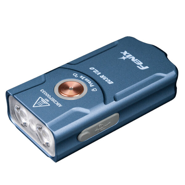 Fenix E03R V2 Rechargeable Keychain Flashlight blue