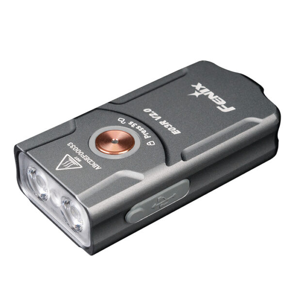Fenix E03R V2 Rechargeable Keychain Flashlight gray
