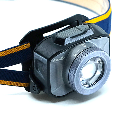 Gray Fenix HL40R 600 Lumen Focusable Spot/Flood Rechargeable LED Headlamp 