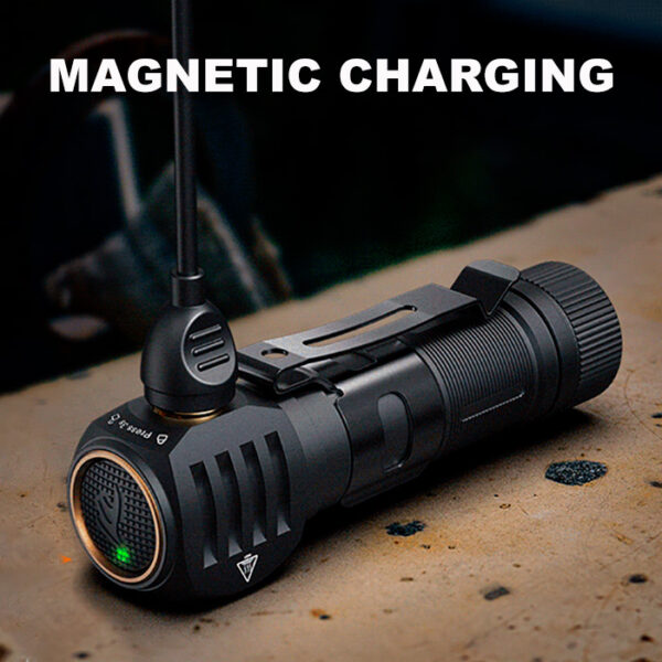 Fenix HM61R V2 Headlamp and Right Angle Light magnetic charging