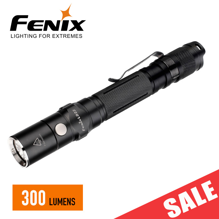 Mini LED Stainless Steel 300 LM Pocket Flashlight  With Clip & Nylon Lanyard 