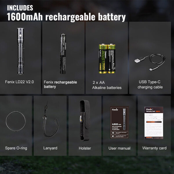 Fenix LD22 V2.0 LED Flashlight | 800 lumens
