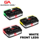 Guardian Angel Elite White Front Safety Light with side charging
