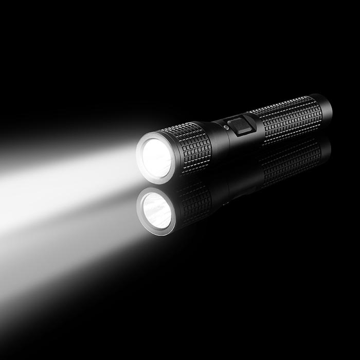 Nite Ize T4RC-01-R8 Black T4R Recharge Li-ion Powered Tactical LED Flashlight 
