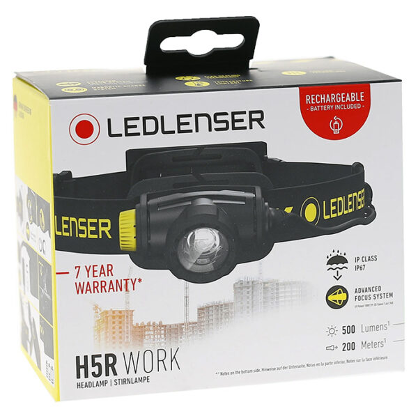 LEDLenser H5R Work Rechargeable Headlamp in box