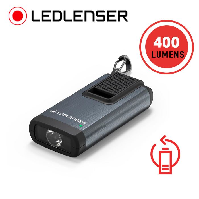 LED Lenser K6R torch USB rechargeable keyring flashlight 400 lumen 