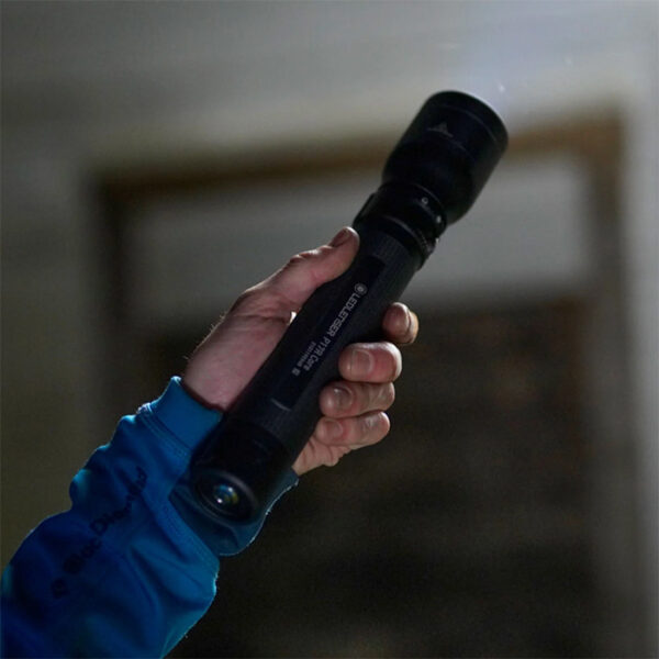 LEDLenser P17R Core Rechargeable Flashlight in use