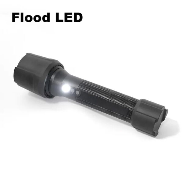 LEDLenser P6R Work Rechargeable Flashlight with secondary flood LED