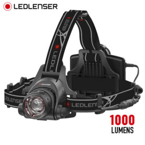 Lampe Frontale LED Ledlenser H14R.2 – 1000 Lumens, Rechargeable USB, Aussi Compatible Piles AA, Portée 300 M, Noir