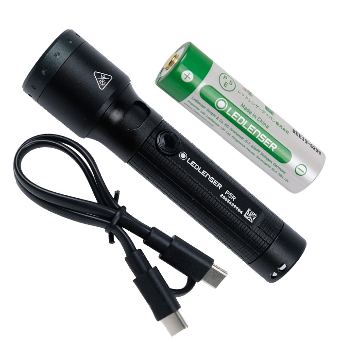Ledlenser P5R Dual Power Flashlight 503109 contents