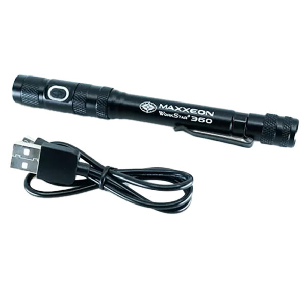 Maxxeon WorkStar 360 Rechargeable Penlight with USB cable