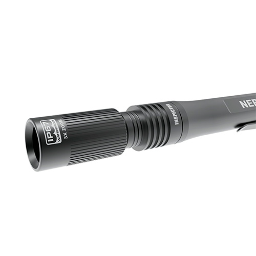 NEBO Inspector Pocket Flashlight Waterproof Pen Light 180 Lumen Adjustable Zoom 