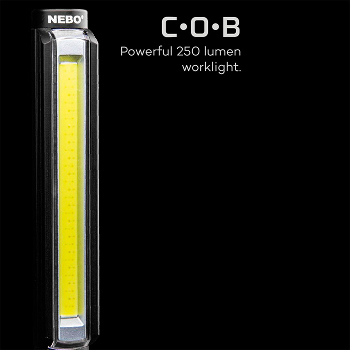 NIB Nebo Little LiL Larry COB LED Flash Light Clip&Magnetic Base Black 6373 6464 