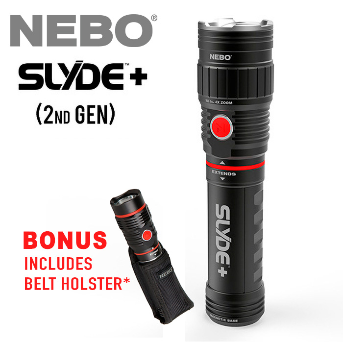 NEBO 6783 New Slyde 2nd Gen 400 lumen handheld magnetic flashlight worklight 