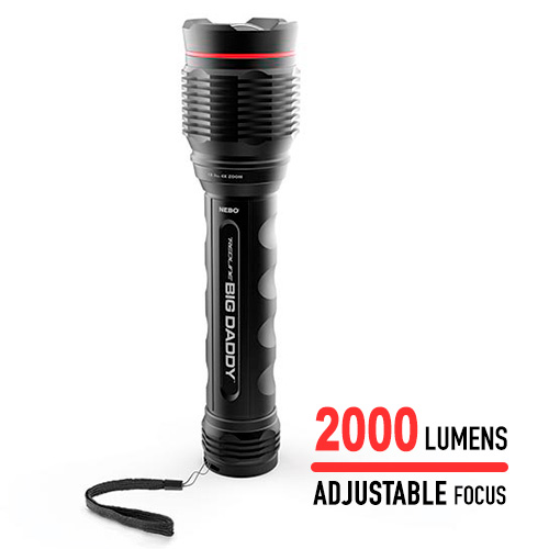 NEBO 6692 Redline Big Daddy 2000 lumen 4x zoom waterproof flashlight 