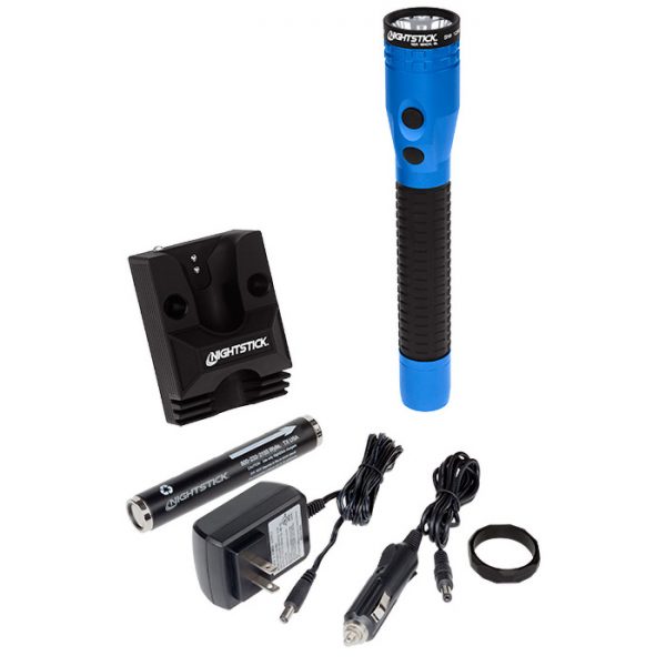 Nightstick Rechargeable Dual-Light Flashlight with Magnet blue