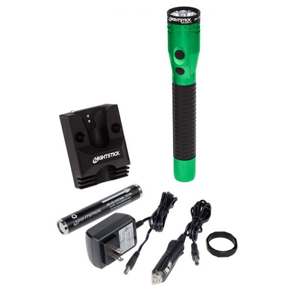 Nightstick Rechargeable Dual-Light Flashlight with Magnet green