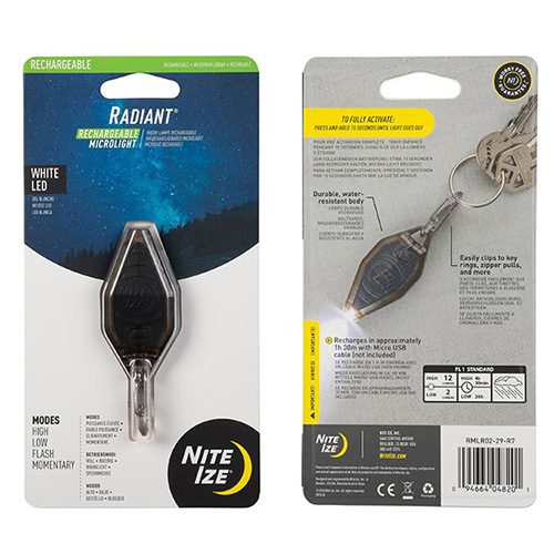 Nite Ize Radiant Microlight UV Ultraviolet LED Flashlight Keychain 2-Pack 