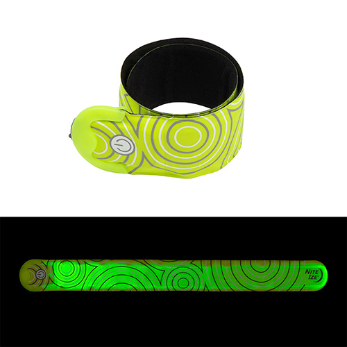 2-PACK Nite Ize SlapLit Rechargeable Slap Wrap Neon Yellow LED Armband Safety 