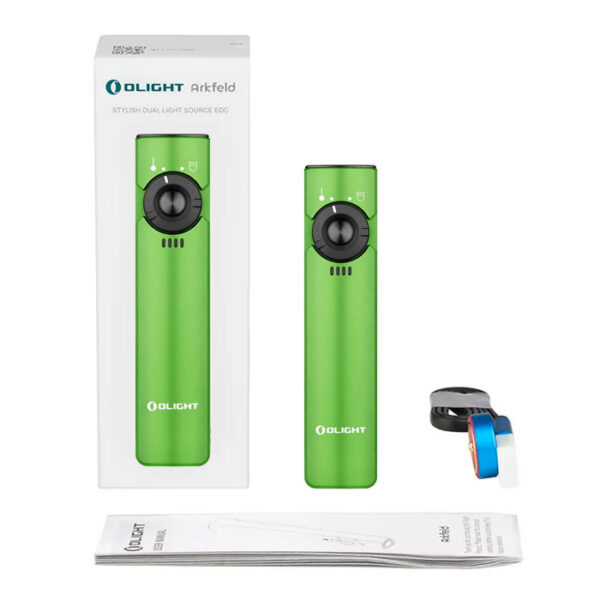 Olight Arkfeld Dual Light with Green Laser lime cool white
