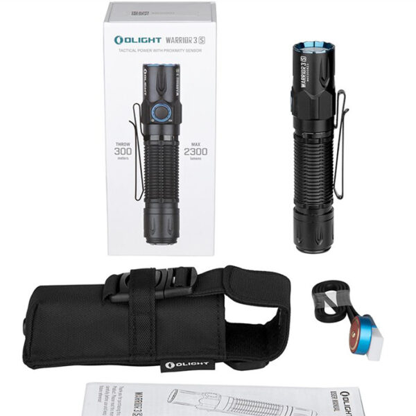Olight Warrior 3S Rechargeable Flashlight contents