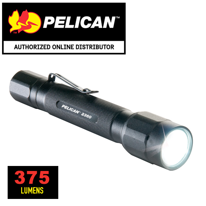 New 2017 Brighter Pelican 2360 LED Flashlight 375 Lumens 3 Modes 