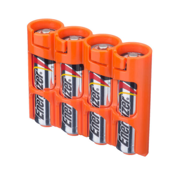 Slim Line Battery Caddy AA orange