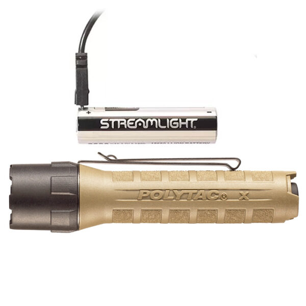 Streamlight PolyTac X Professional Flashlight tan rechargeable