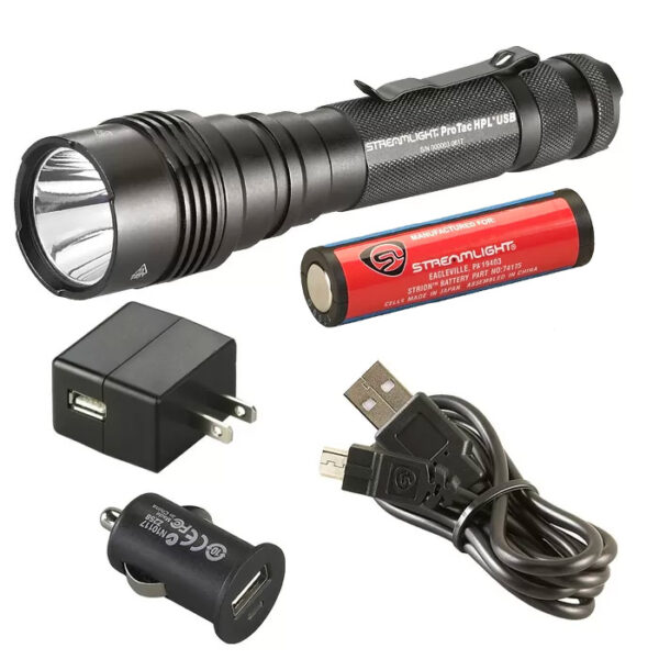 Streamlight ProTac HPL USB Flashlight with adapters