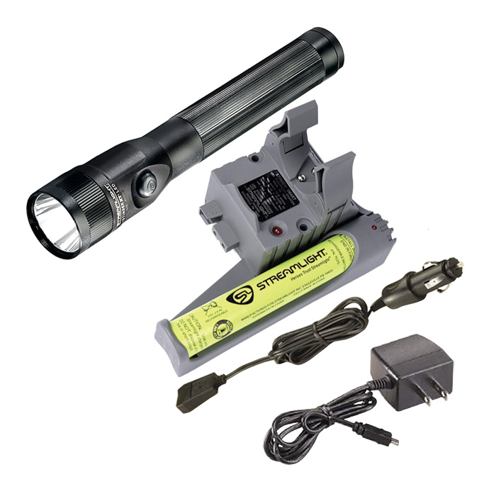 Lime Green Ano Stinger LED Rechargeable Flashlight with AC/DC PiggyBack Charger 