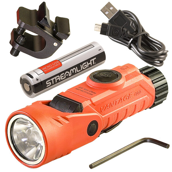 Streamlight Vantage 180 X LED Flashlight orange rechargeable