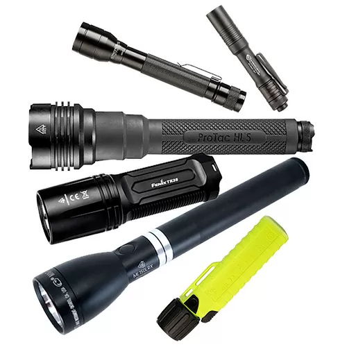 BrightGuy Flashlights, Headlamps, Work Lights, Police Flashlights
