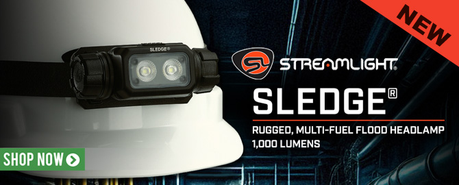 New Streamlight Sledge Rechargeable headlamp is in stock